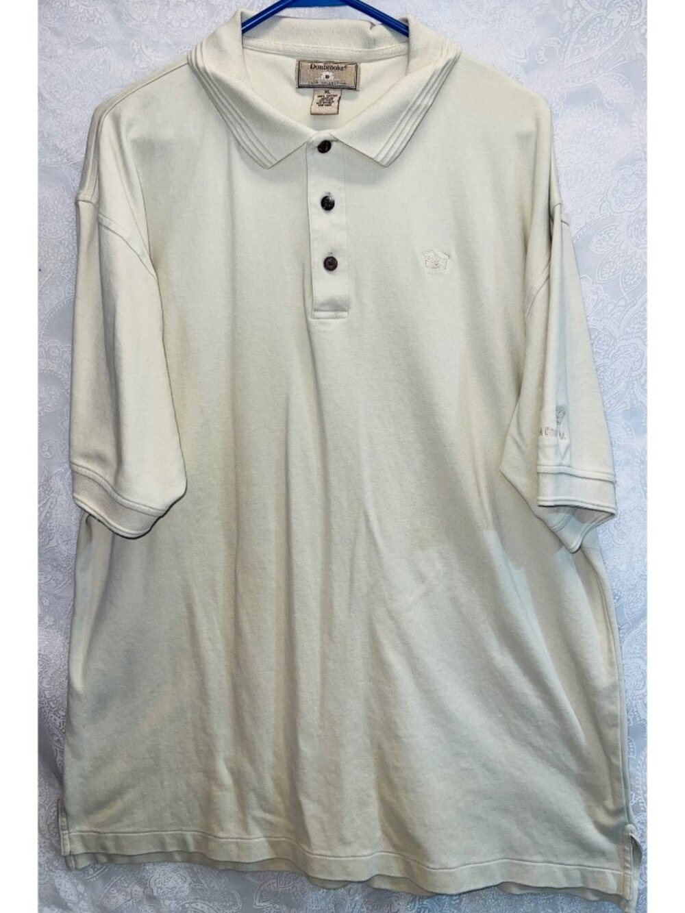 Dunbrooke Mens XL Beige Polo Shirt  Short Sleeve Casual Wear